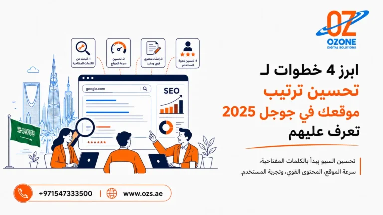 ابرز 4 خطوات لـ تحسين ترتيب موقعك في جوجل 2025 تعرف عليهم